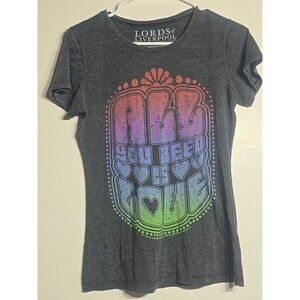 Rare vintage lords of Liverpool Beatles multicolored shirt M Womens